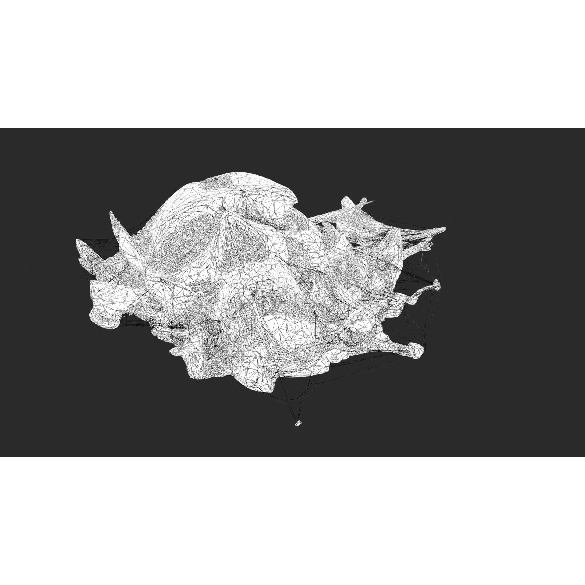 Broken Skulls with Spider Webs - Game-Ready 3D Model - View 10