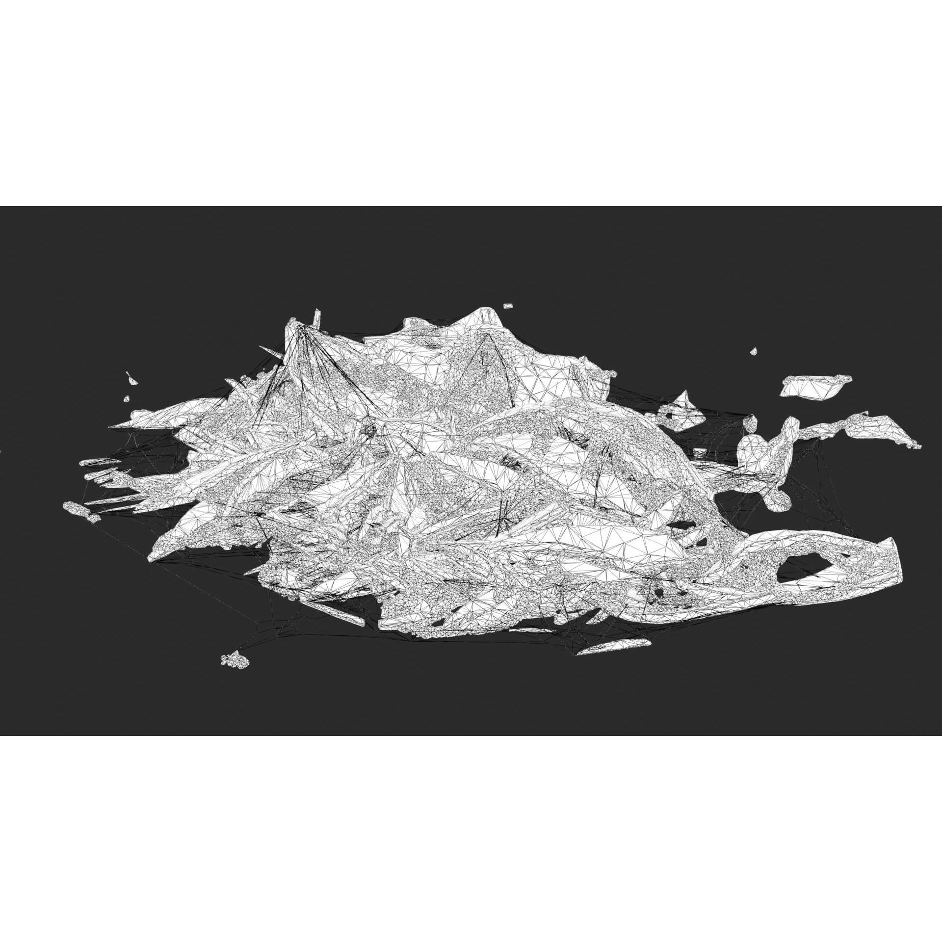 Broken Skulls with Spider Webs - Game-Ready 3D Model - View 38