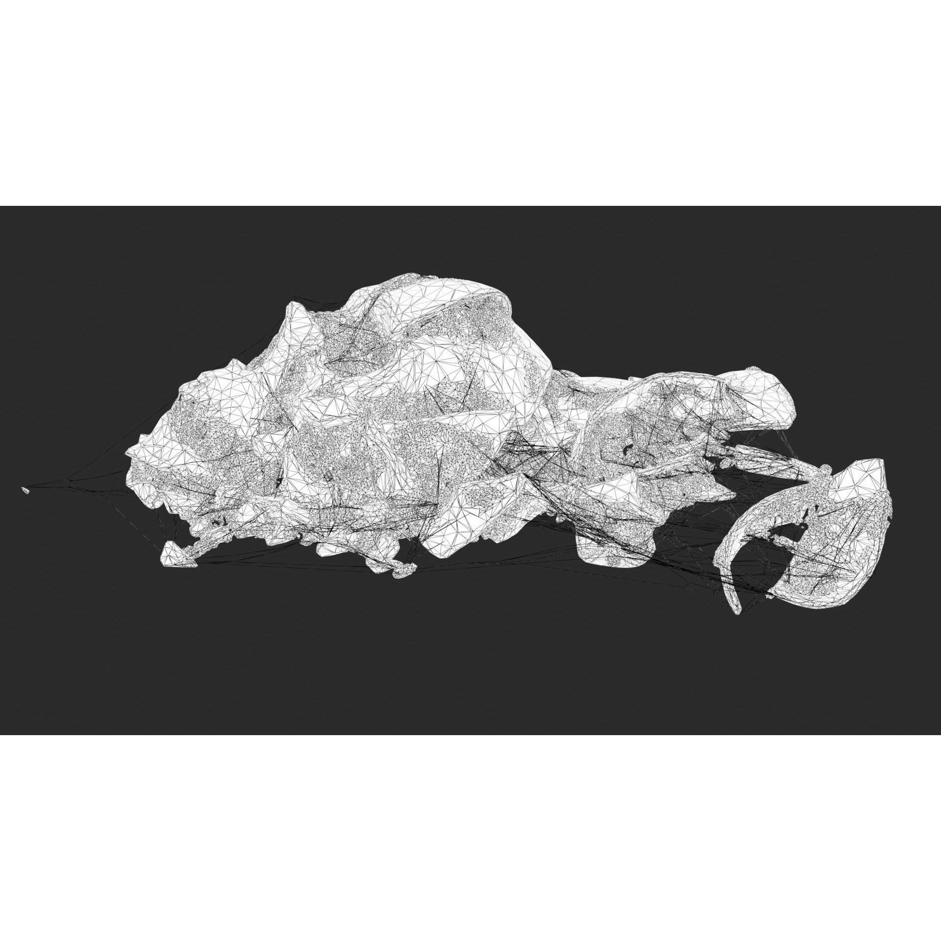 Broken Skulls with Spider Webs - Game-Ready 3D Model - View 9