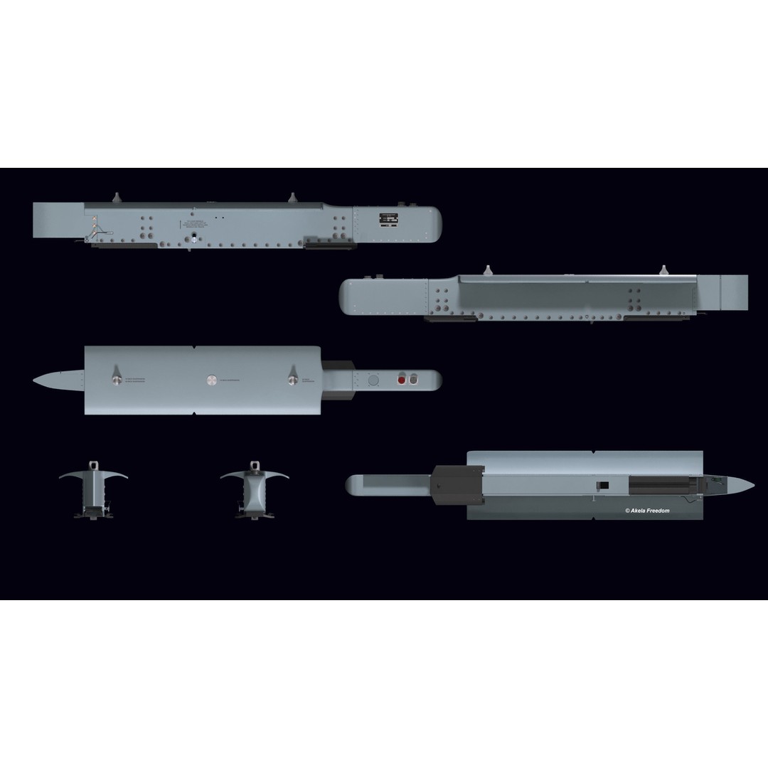 LAU-118 Launcher 3D Model – High Poly Military Asset, FBX, OBJ - View 11