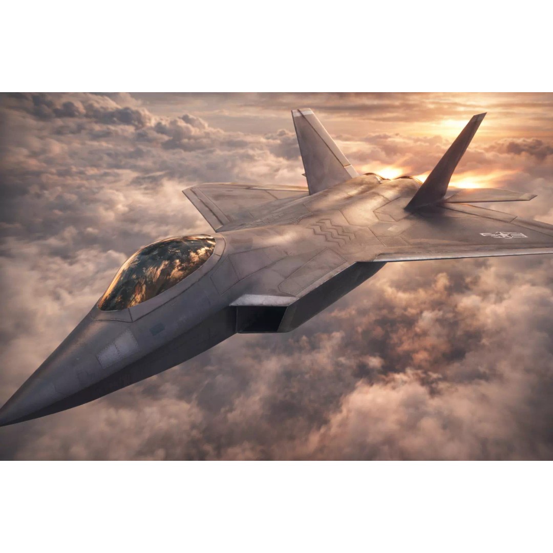 F-22 Raptor 3D Model – High-Detail Rigged Asset, FBX - View 2