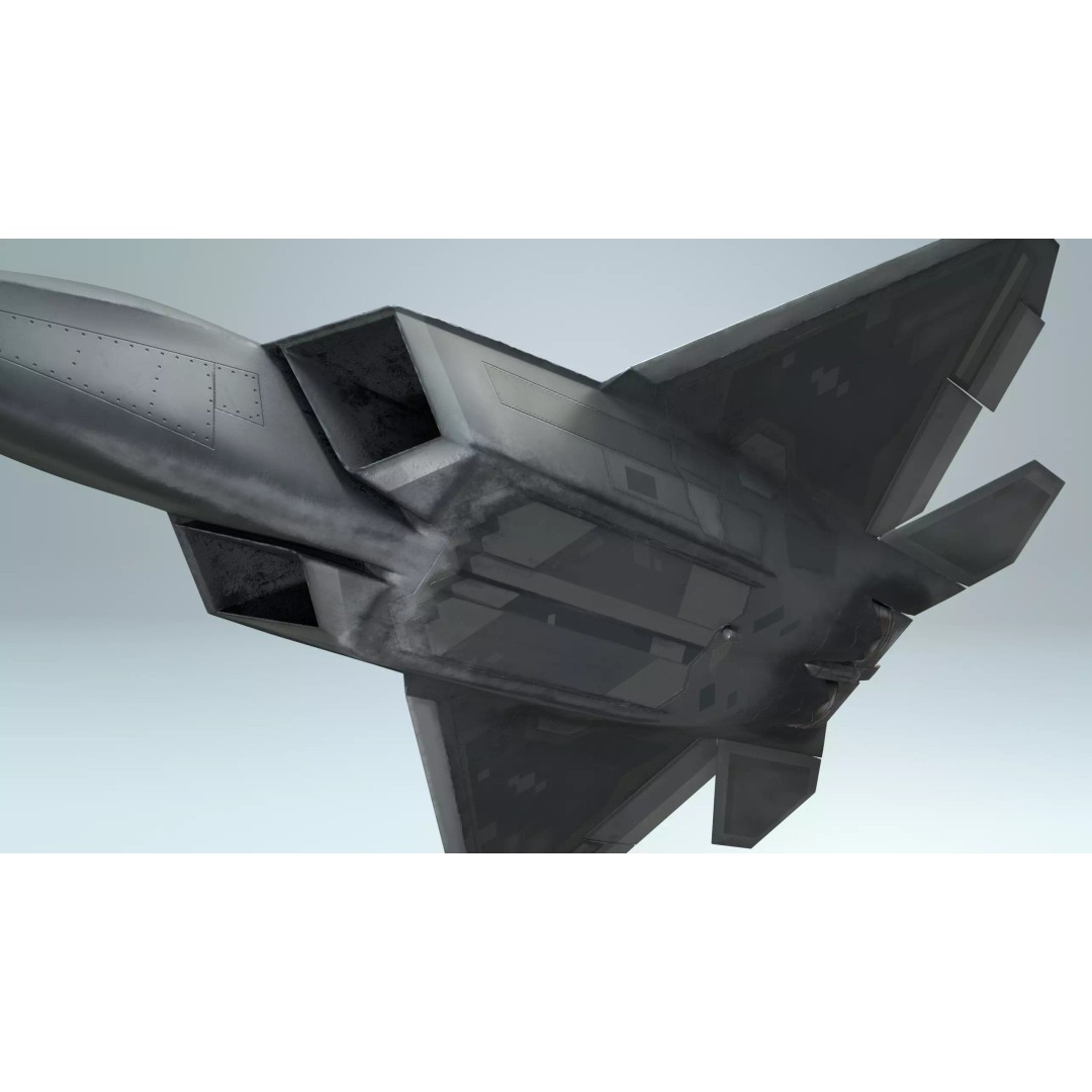 F-22 Raptor 3D Model – High-Detail Rigged Asset, FBX - View 5