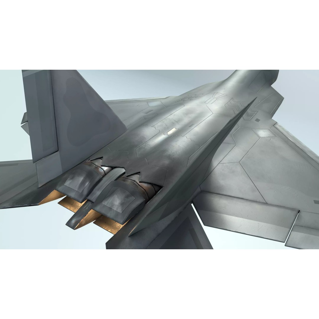 F-22 Raptor 3D Model – High-Detail Rigged Asset, FBX - View 6