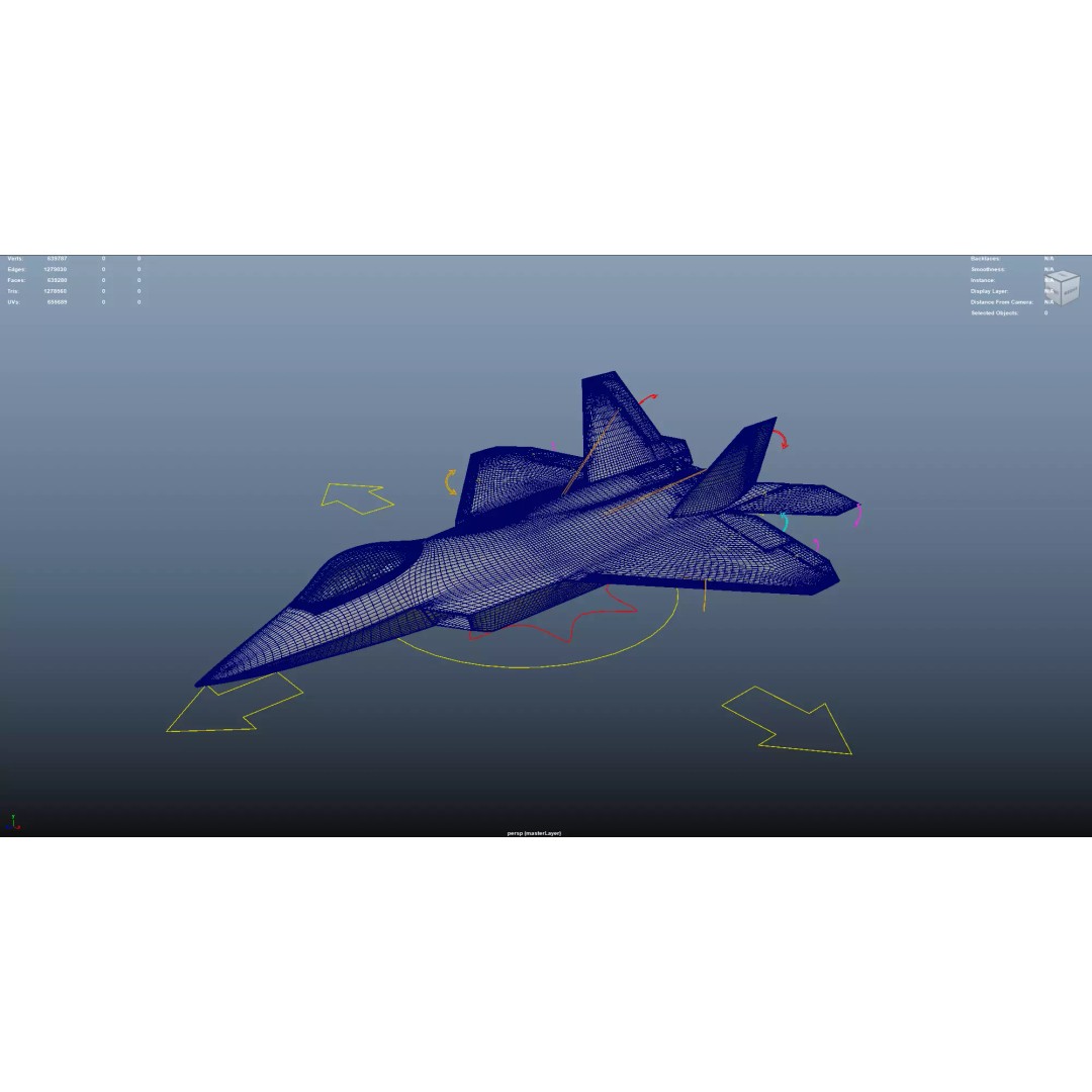 F-22 Raptor 3D Model – High-Detail Rigged Asset, FBX - View 8