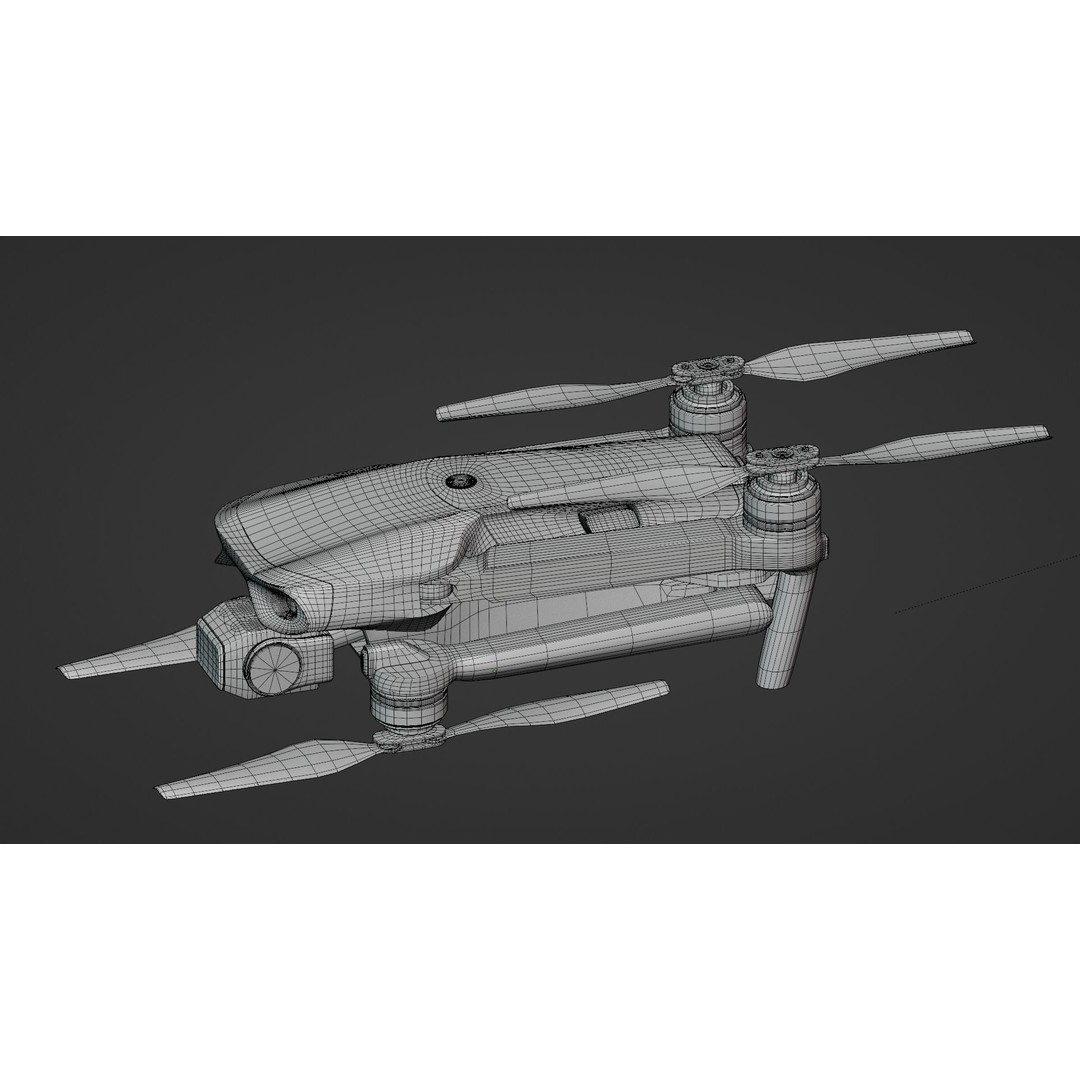 DJI Mavic Air 2 3D Model – High Poly Drone Asset, FBX & OBJ - View 11