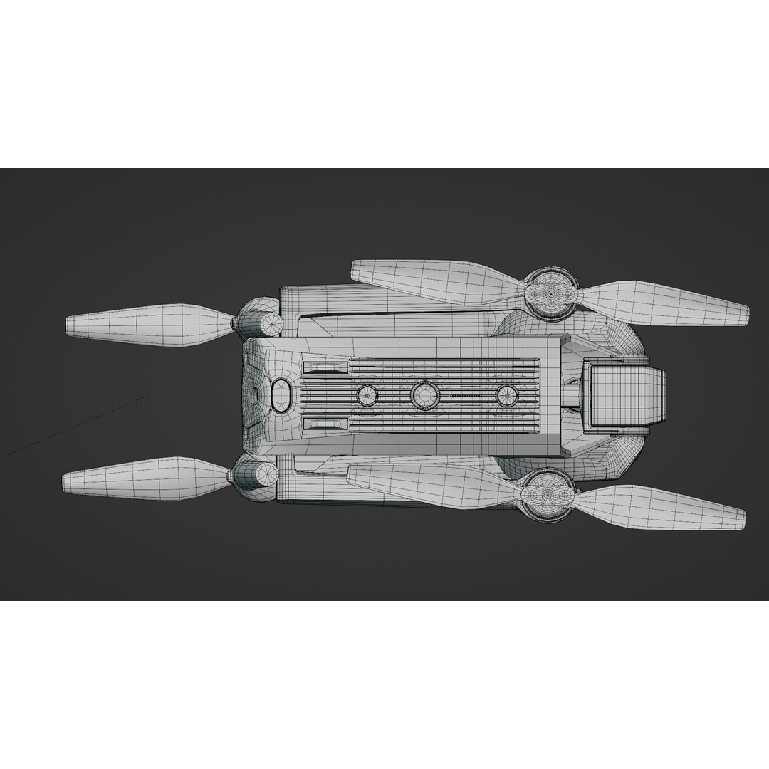 DJI Mavic Air 2 3D Model – High Poly Drone Asset, FBX & OBJ - View 14