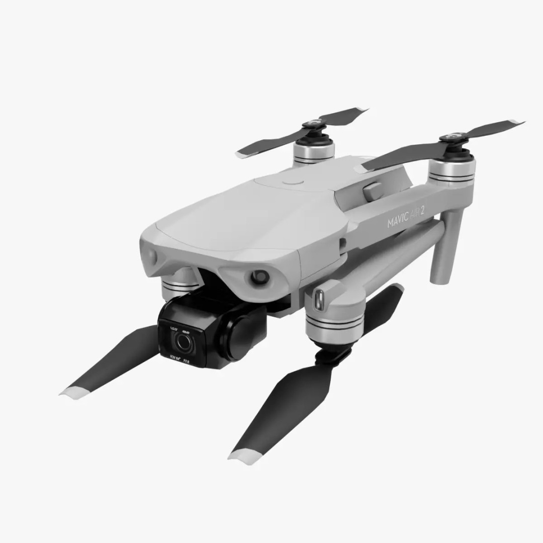 DJI Mavic Air 2 3D Model – High Poly Drone Asset, FBX & OBJ - View 2