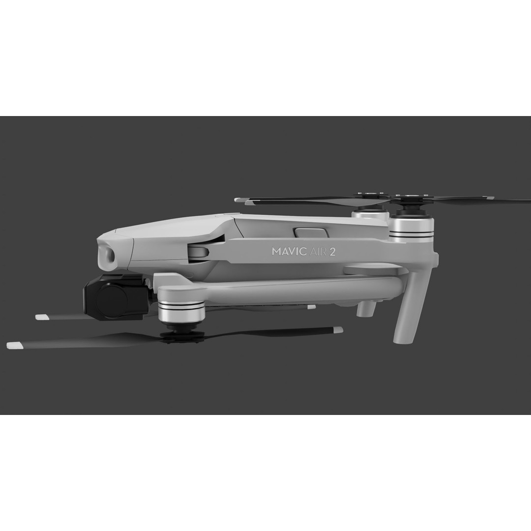 DJI Mavic Air 2 3D Model – High Poly Drone Asset, FBX & OBJ - View 5