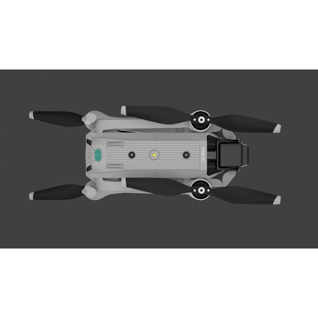 DJI Mavic Air 2 3D Model – High Poly Drone Asset, FBX & OBJ - View 8