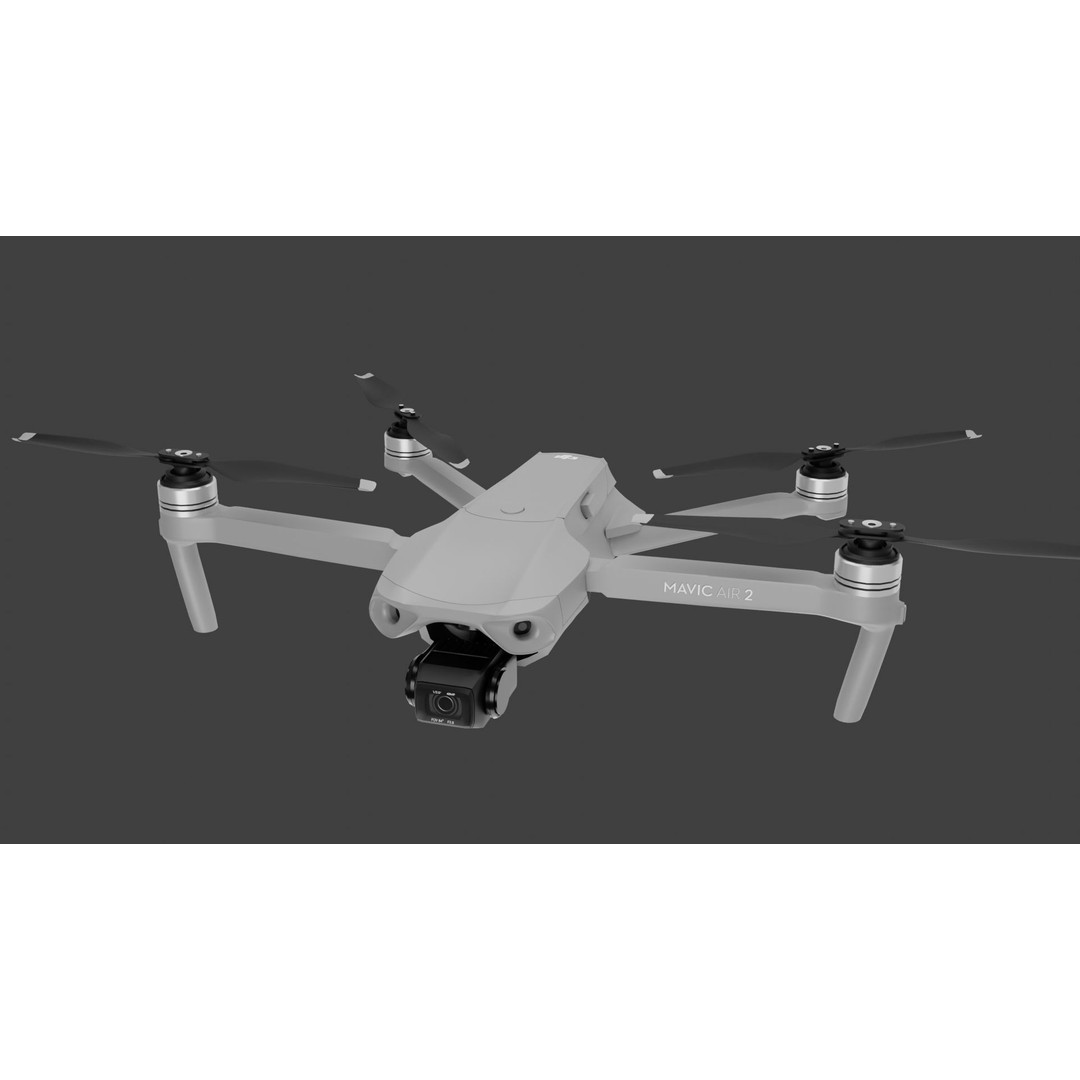 DJI Mavic Air 2 3D Model – High Poly Drone Asset, FBX & OBJ - View 9