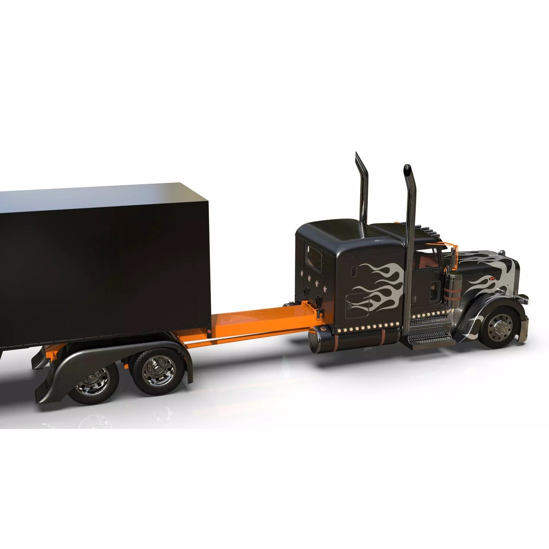 Bad Bunny's Peterbilt 389 - Game-Ready 3D Model - View 11