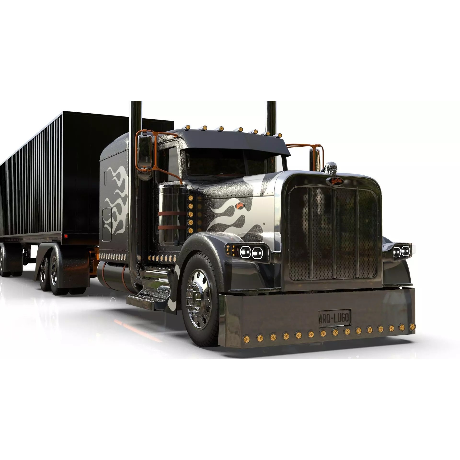 Bad Bunny's Peterbilt 389 - Game-Ready 3D Model - View 14