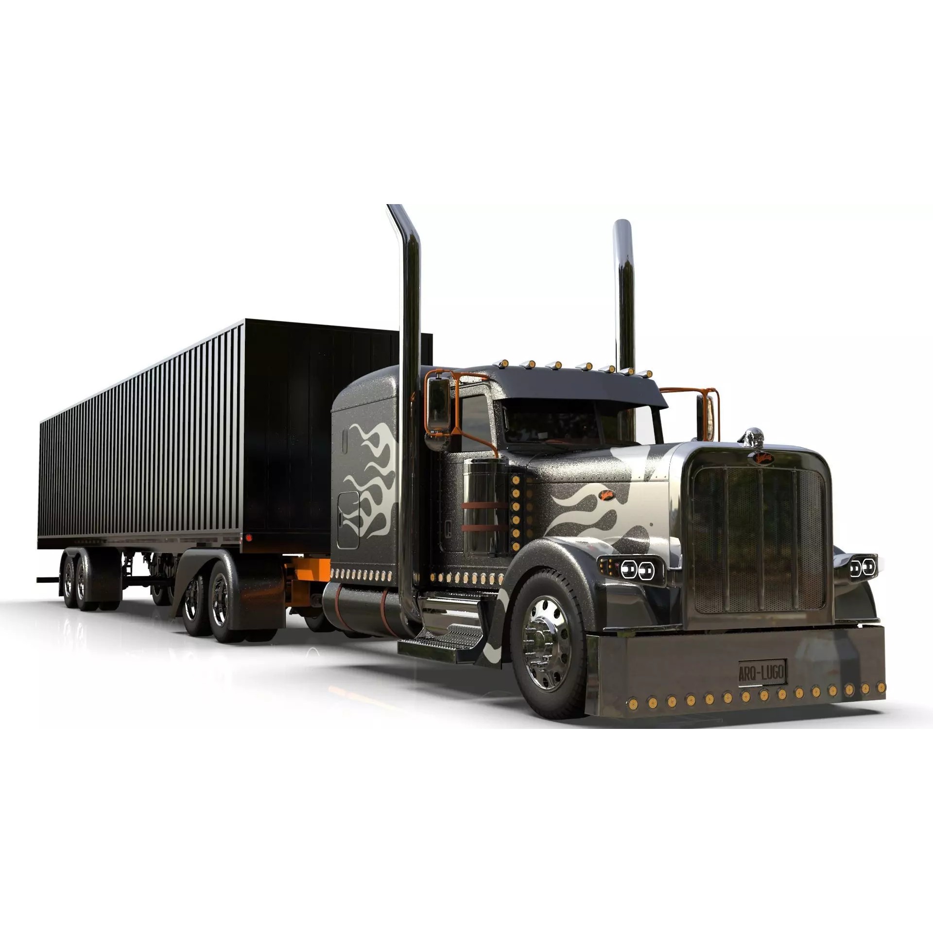 Bad Bunny's Peterbilt 389 - Game-Ready 3D Model - View 15