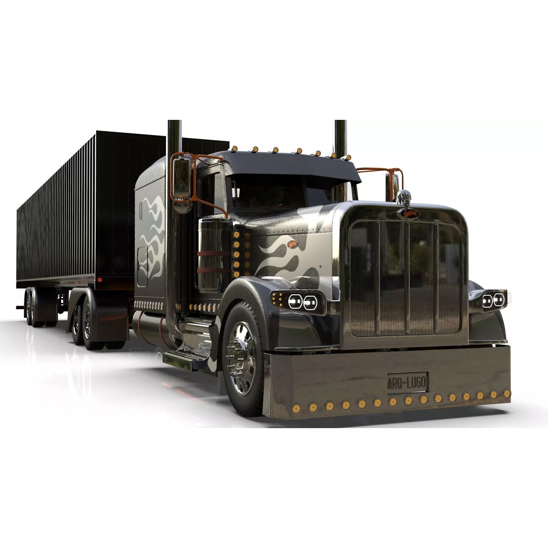 Bad Bunny's Peterbilt 389 - Game-Ready 3D Model - View 16