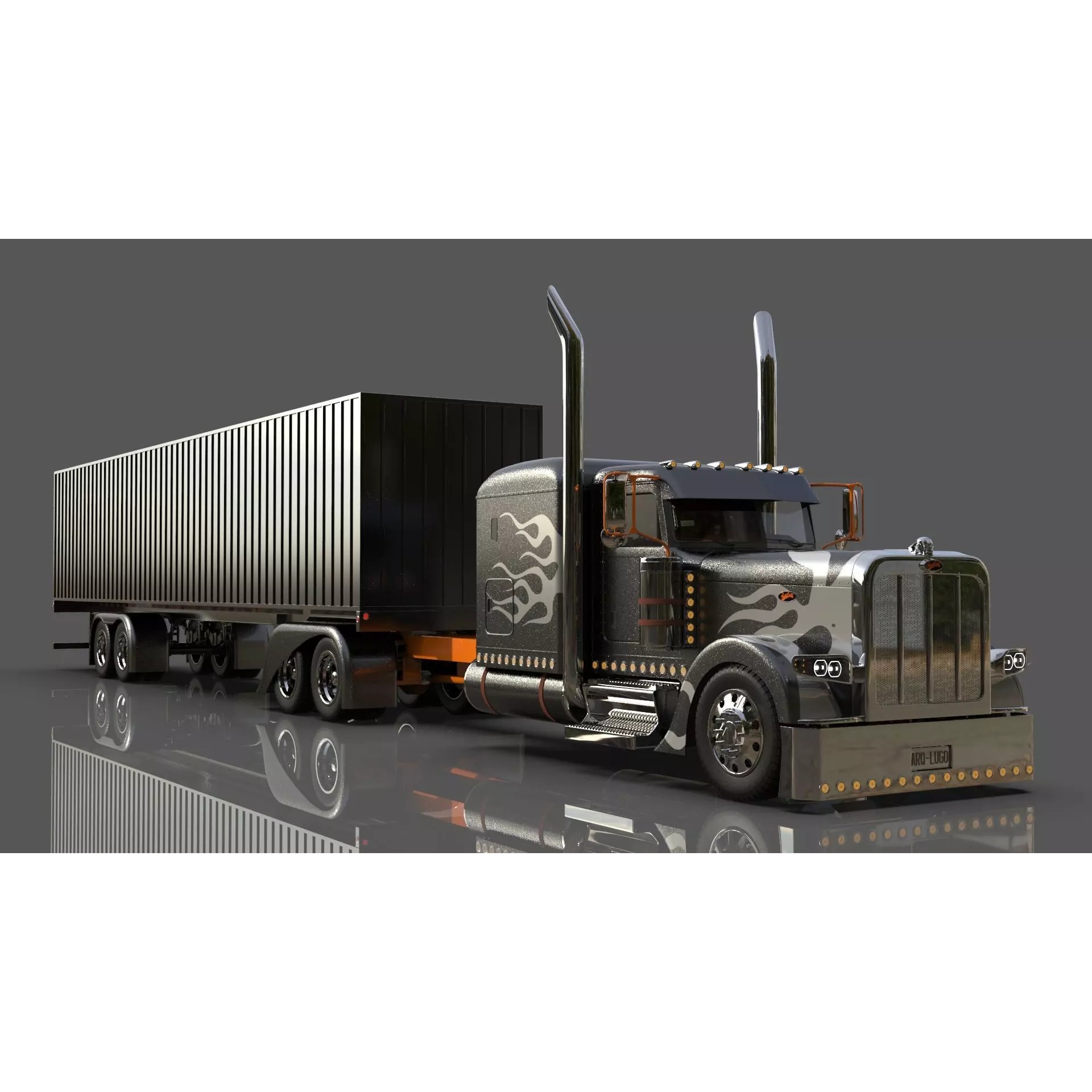 Bad Bunny's Peterbilt 389 - Game-Ready 3D Model - View 20