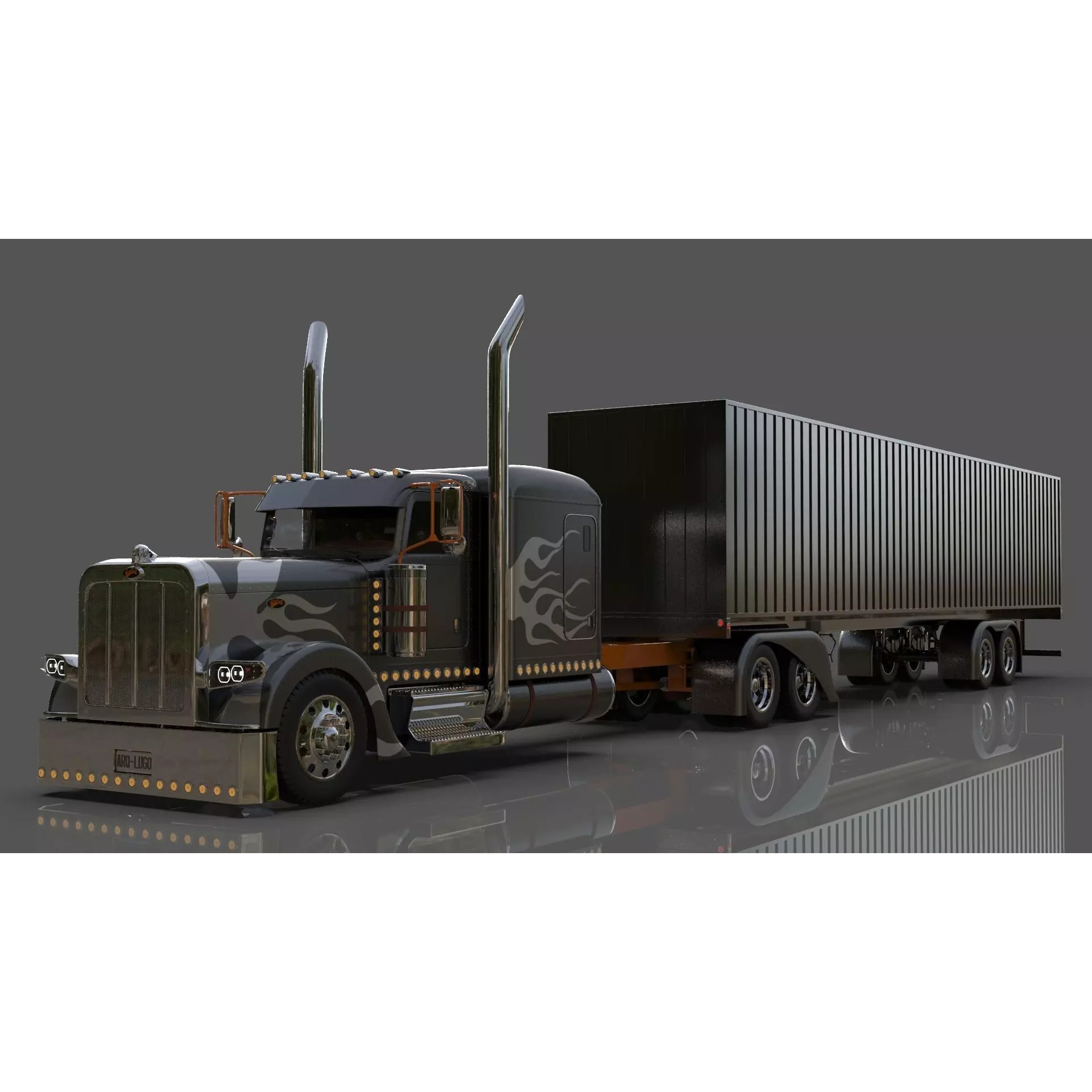 Bad Bunny's Peterbilt 389 - Game-Ready 3D Model - View 21