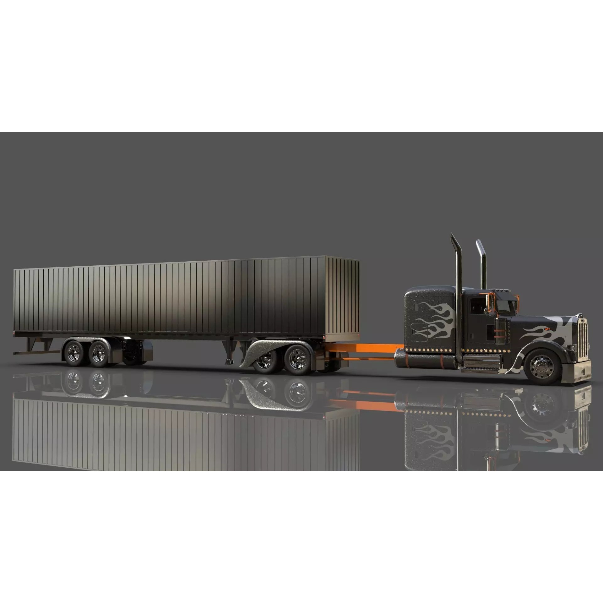 Bad Bunny's Peterbilt 389 - Game-Ready 3D Model - View 22
