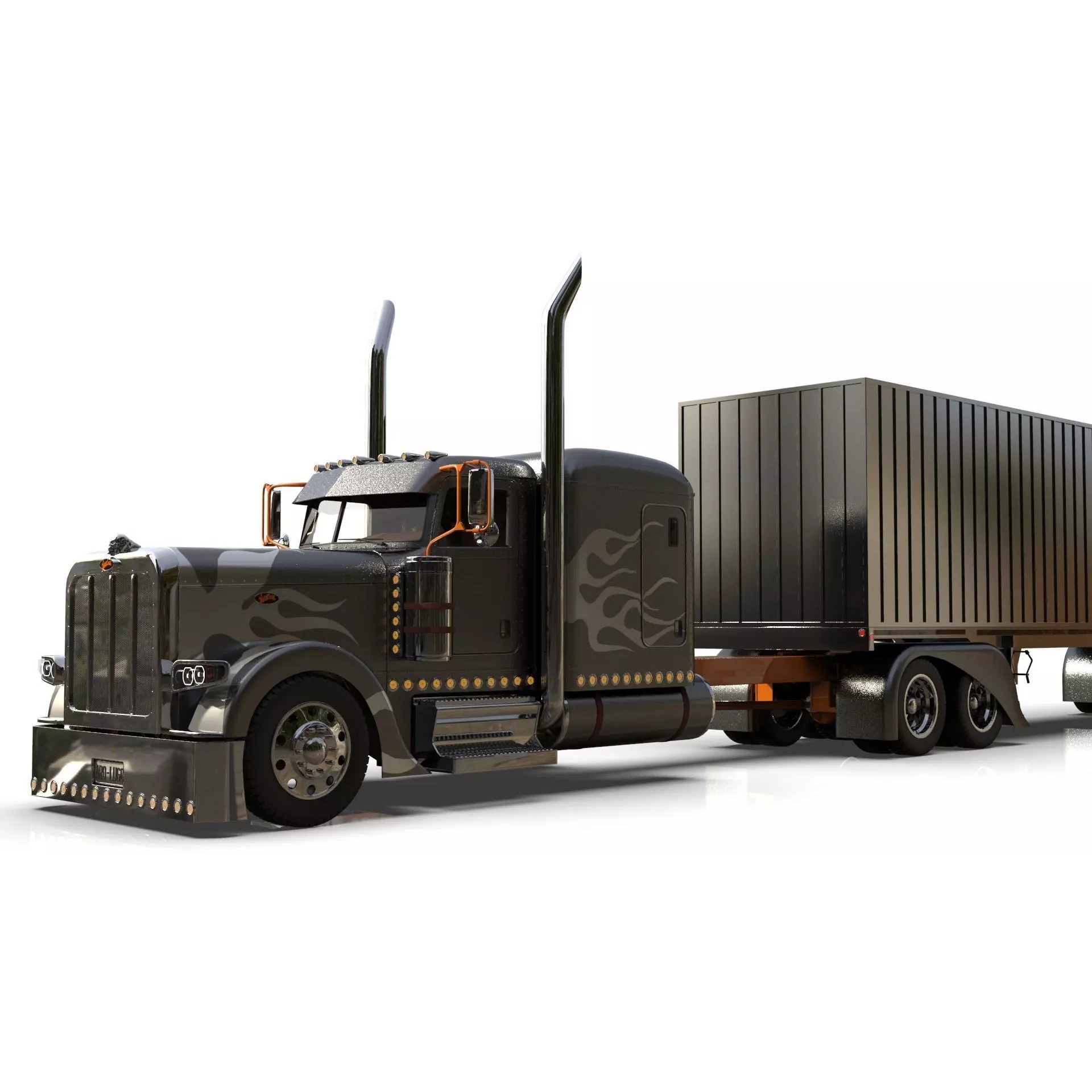 Bad Bunny's Peterbilt 389 - Game-Ready 3D Model - View 3