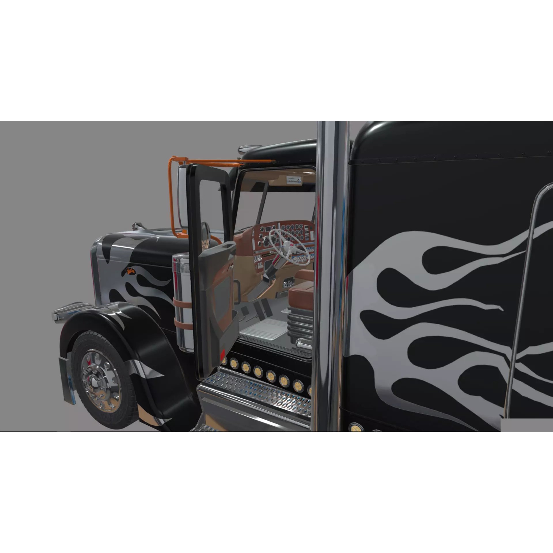 Bad Bunny's Peterbilt 389 - Game-Ready 3D Model - View 52