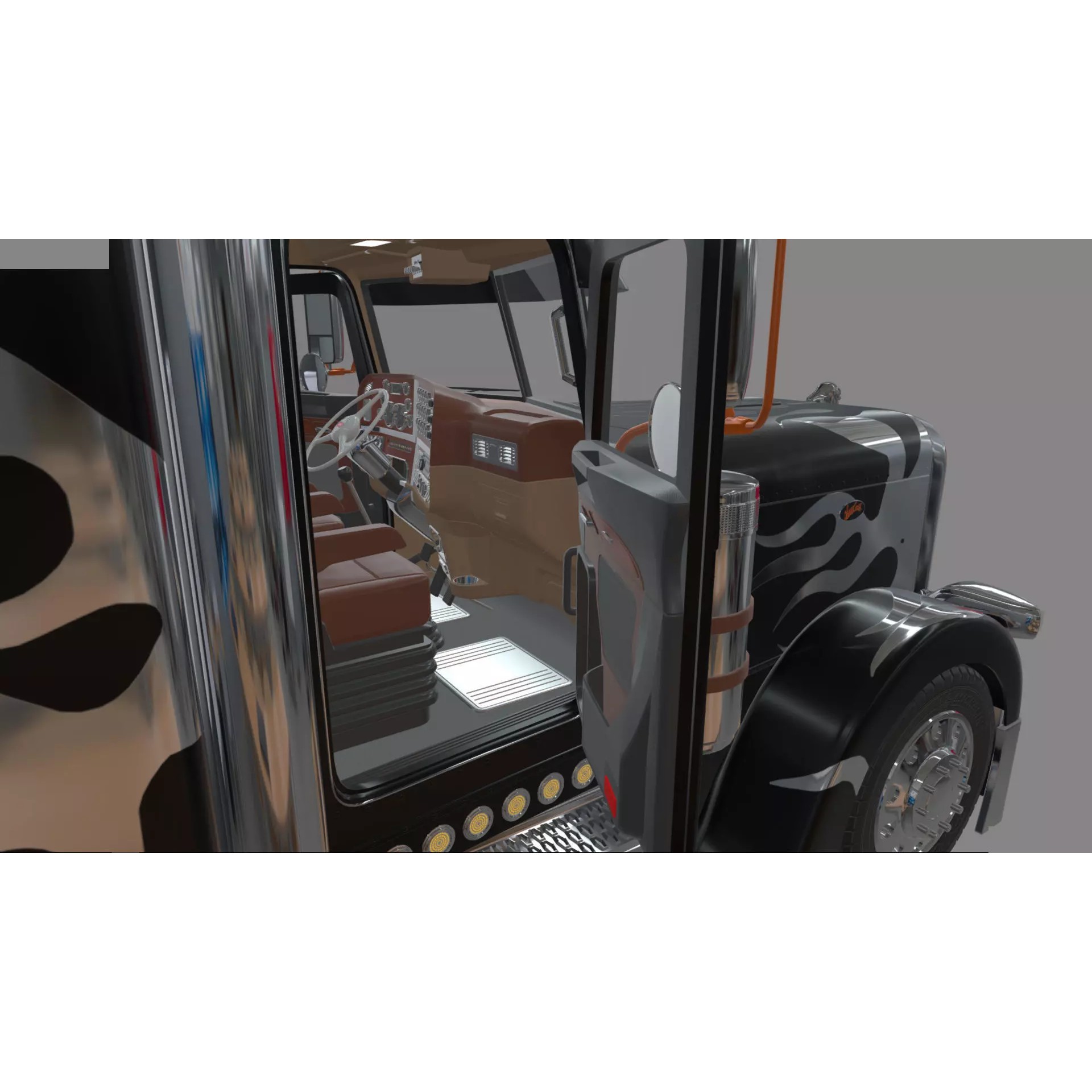 Bad Bunny's Peterbilt 389 - Game-Ready 3D Model - View 54