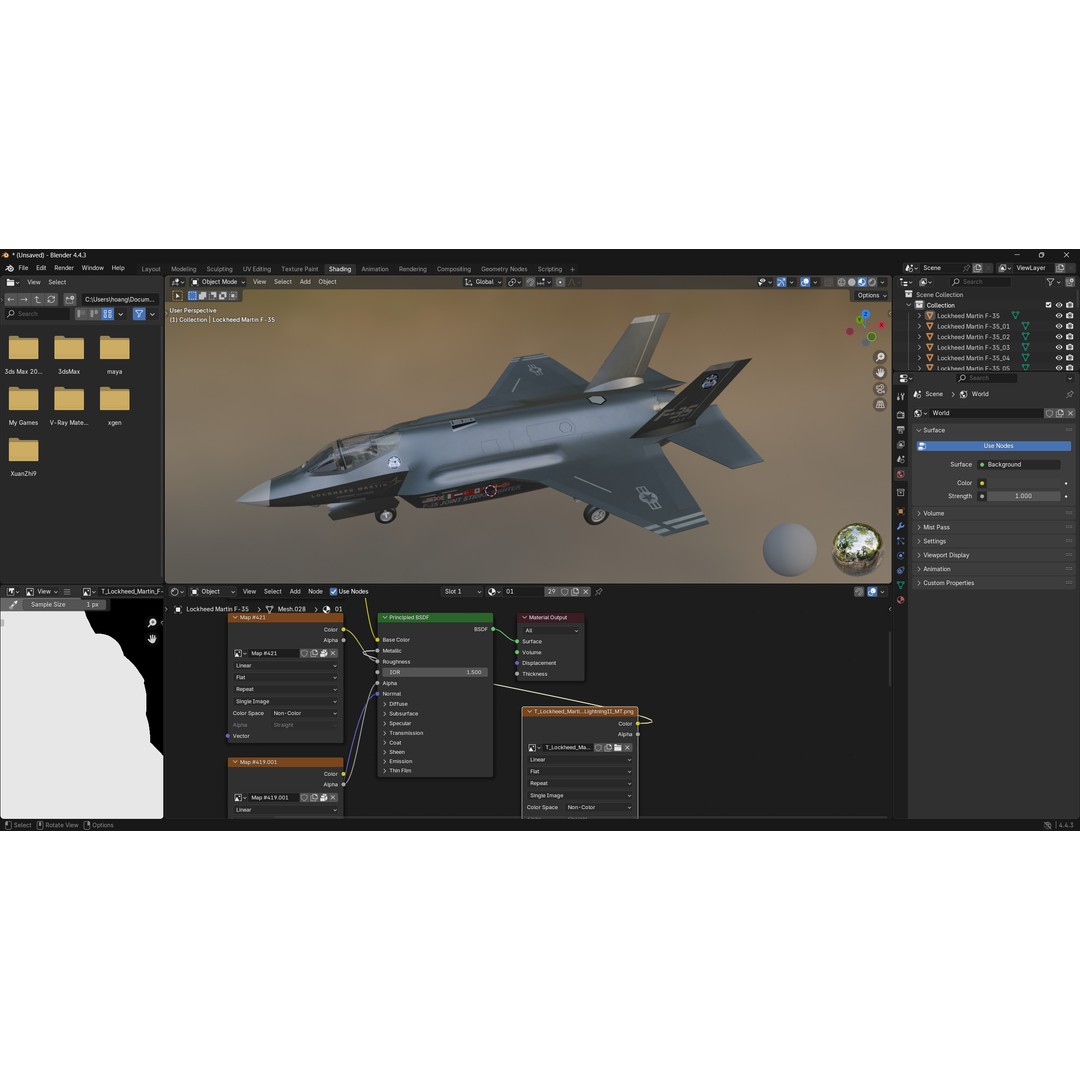Lockheed Martin F-35 Lightning II 3D Model – Low-Poly PBR Aircraft, FBX & OBJ - View 12