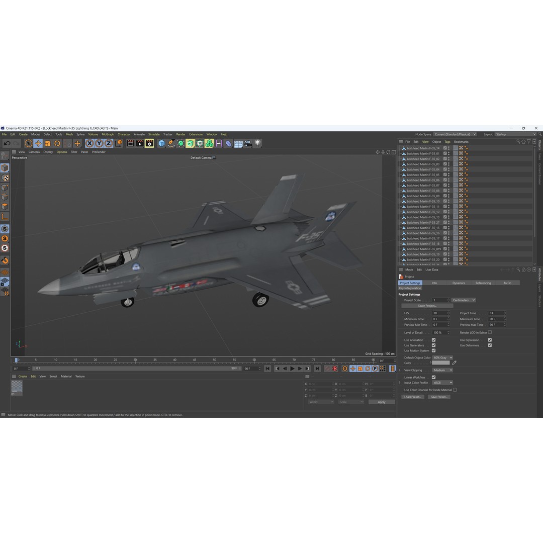Lockheed Martin F-35 Lightning II 3D Model – Low-Poly PBR Aircraft, FBX & OBJ - View 14
