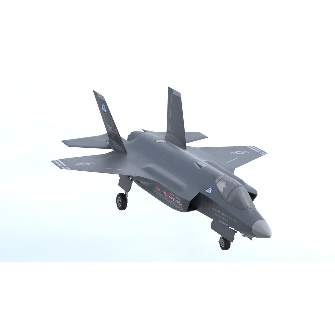 Lockheed Martin F-35 Lightning II 3D Model – Low-Poly PBR Aircraft, FBX & OBJ - View 15