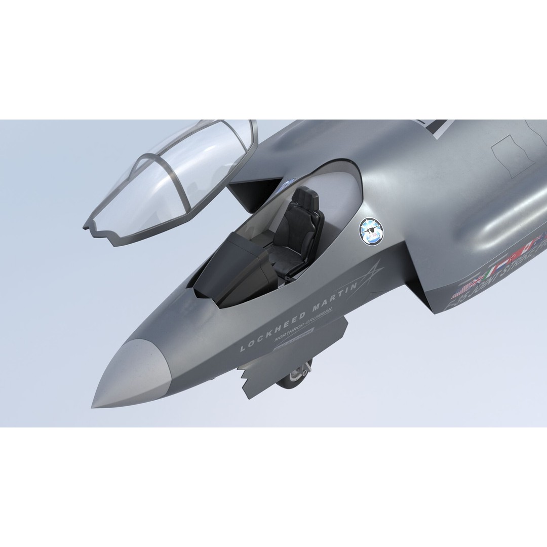 Lockheed Martin F-35 Lightning II 3D Model – Low-Poly PBR Aircraft, FBX & OBJ - View 19
