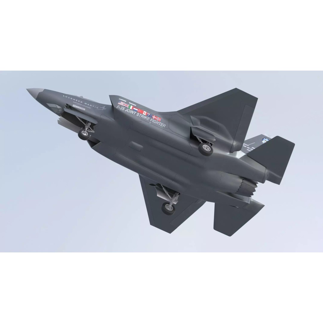 Lockheed Martin F-35 Lightning II 3D Model – Low-Poly PBR Aircraft, FBX & OBJ - View 2