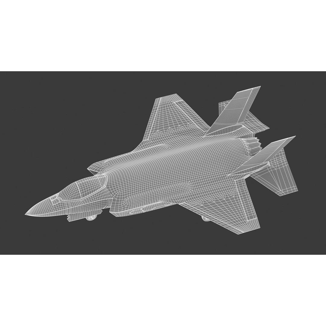 Lockheed Martin F-35 Lightning II 3D Model – Low-Poly PBR Aircraft, FBX & OBJ - View 21