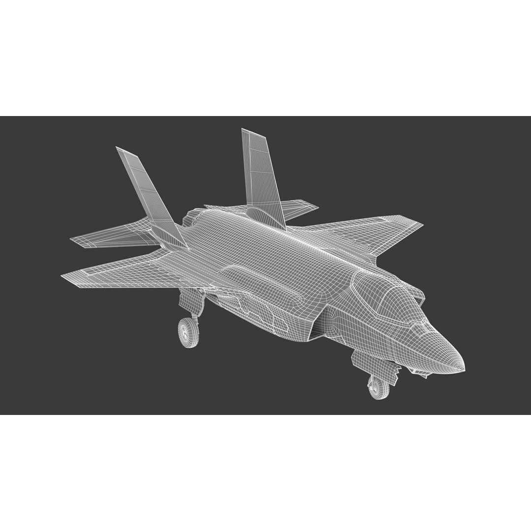 Lockheed Martin F-35 Lightning II 3D Model – Low-Poly PBR Aircraft, FBX & OBJ - View 22