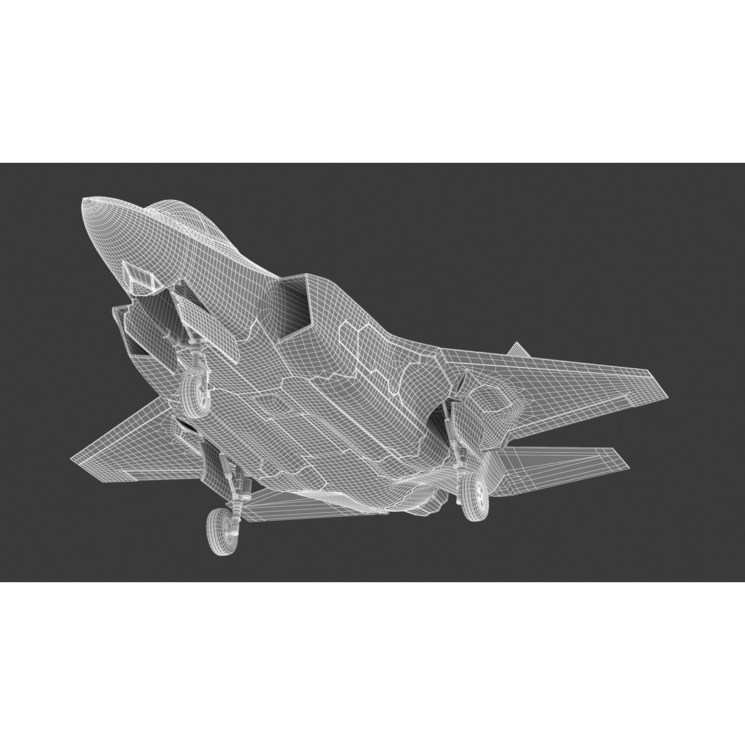 Lockheed Martin F-35 Lightning II 3D Model – Low-Poly PBR Aircraft, FBX & OBJ - View 23