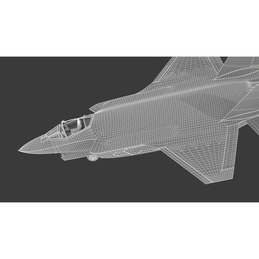 Lockheed Martin F-35 Lightning II 3D Model – Low-Poly PBR Aircraft, FBX & OBJ - View 24