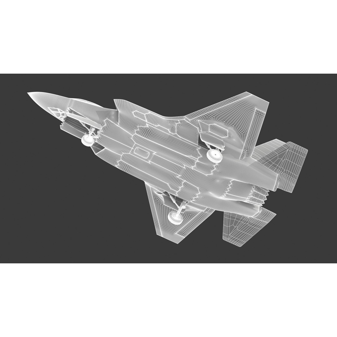 Lockheed Martin F-35 Lightning II 3D Model – Low-Poly PBR Aircraft, FBX & OBJ - View 4