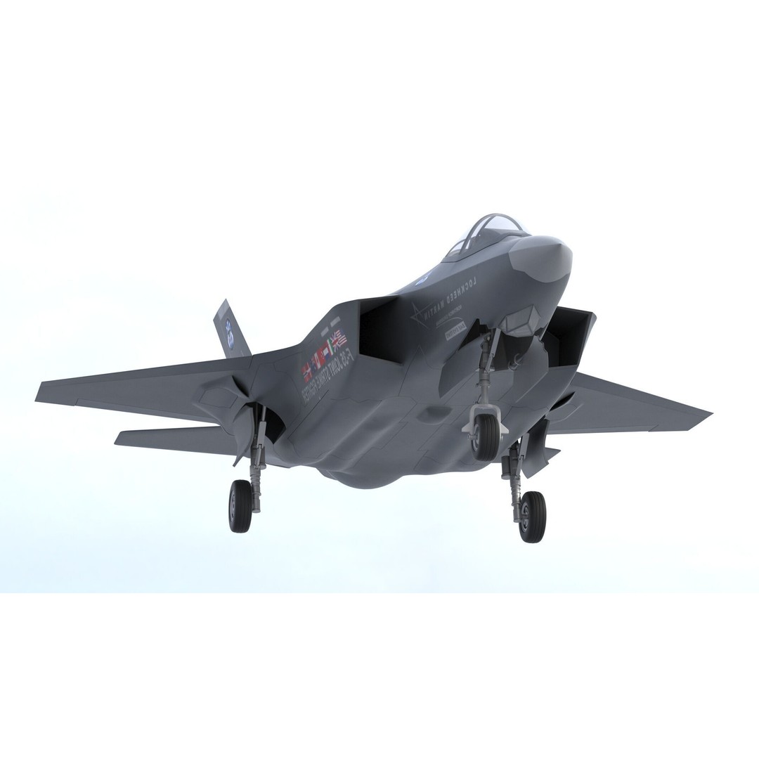 Lockheed Martin F-35 Lightning II 3D Model – Low-Poly PBR Aircraft, FBX & OBJ - View 7