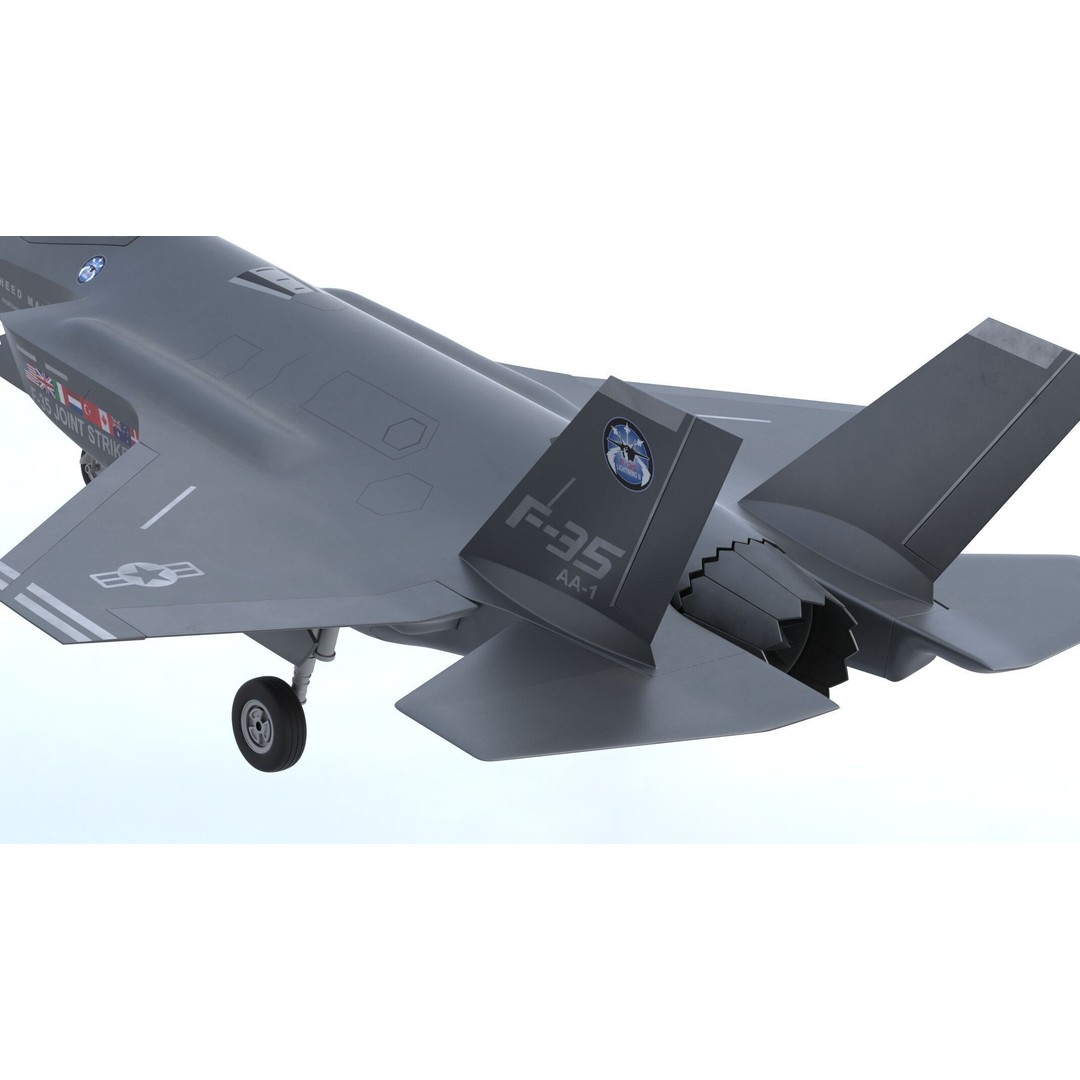 Lockheed Martin F-35 Lightning II 3D Model – Low-Poly PBR Aircraft, FBX & OBJ - View 9