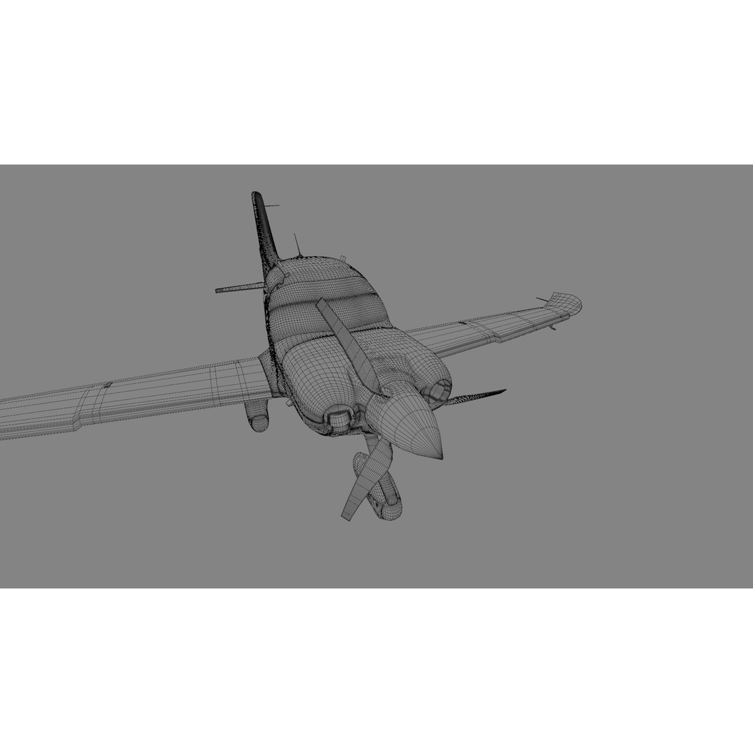 Aircraft Propeller 3D Model – Low Poly Rigged Asset, FBX, OBJ, Blender - View 22