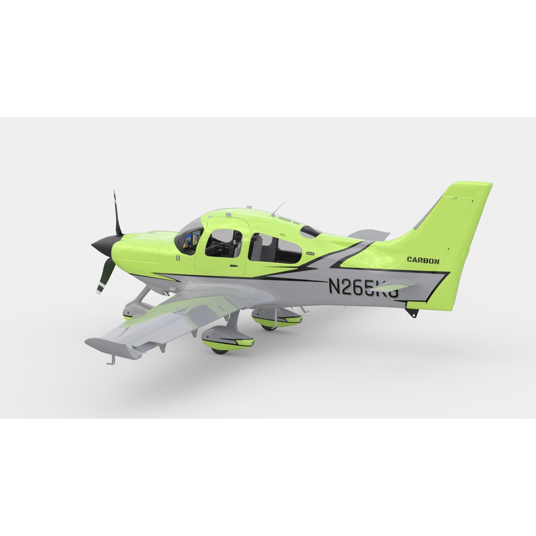 Aircraft Propeller 3D Model – Low Poly Rigged Asset, FBX, OBJ, Blender - View 3