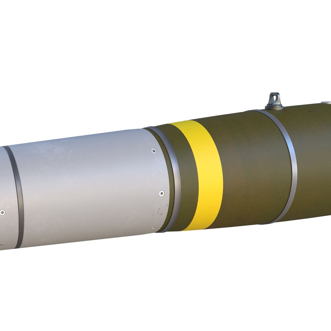 SPICE-2000 Guided Bomb 3D Model – Low Poly Military Asset, FBX - View 10
