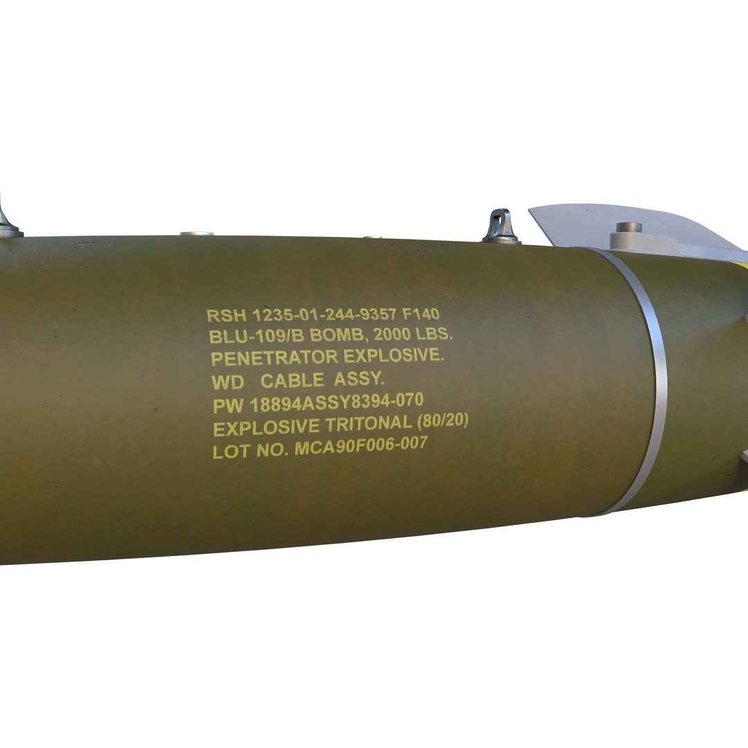 SPICE-2000 Guided Bomb 3D Model – Low Poly Military Asset, FBX - View 11