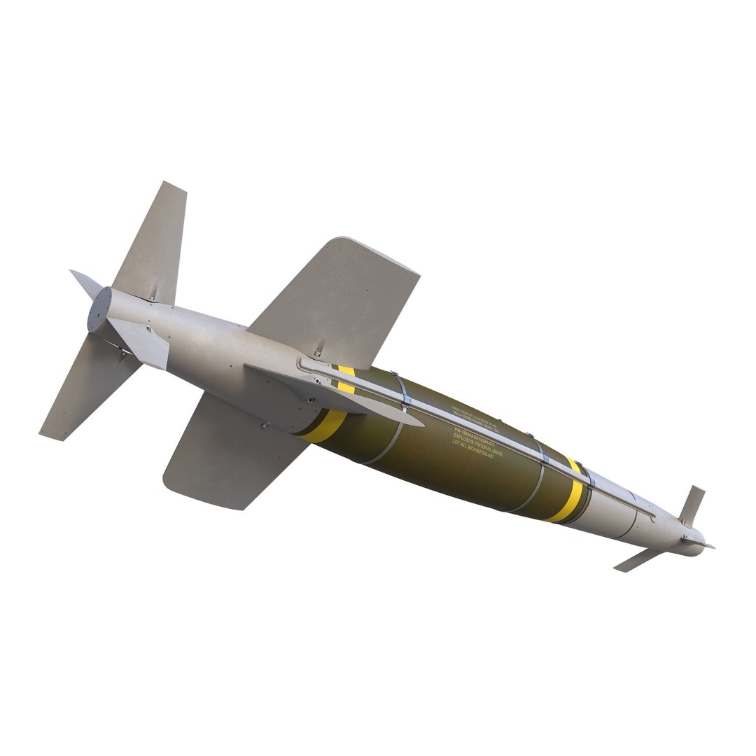 SPICE-2000 Guided Bomb 3D Model – Low Poly Military Asset, FBX - View 13