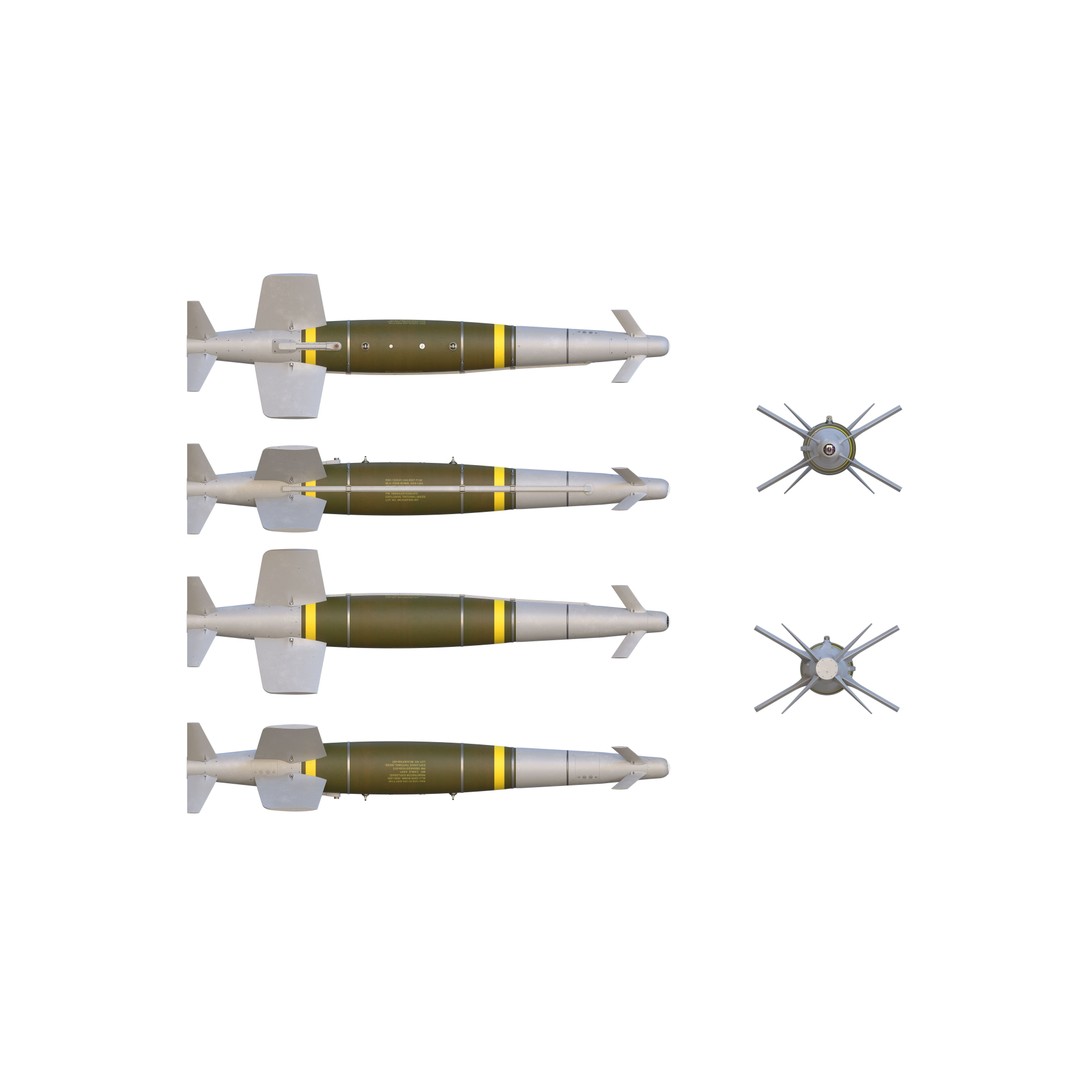 SPICE-2000 Guided Bomb 3D Model – Low Poly Military Asset, FBX - View 14