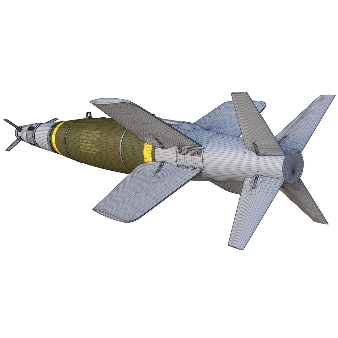 SPICE-2000 Guided Bomb 3D Model – Low Poly Military Asset, FBX - View 15