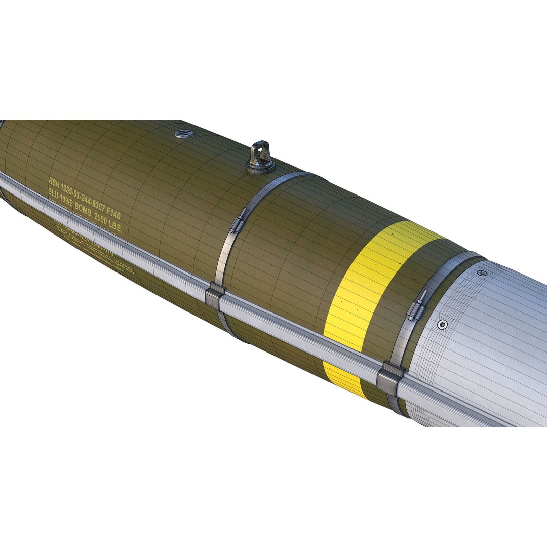 SPICE-2000 Guided Bomb 3D Model – Low Poly Military Asset, FBX - View 18