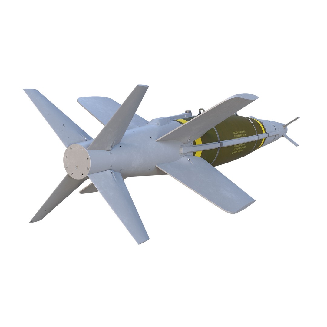 SPICE-2000 Guided Bomb 3D Model – Low Poly Military Asset, FBX - View 6