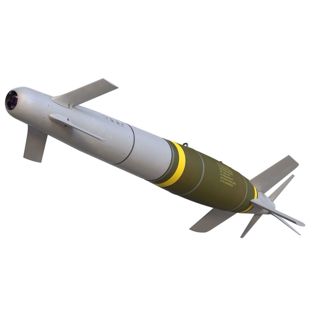 SPICE-2000 Guided Bomb 3D Model – Low Poly Military Asset, FBX - View 7