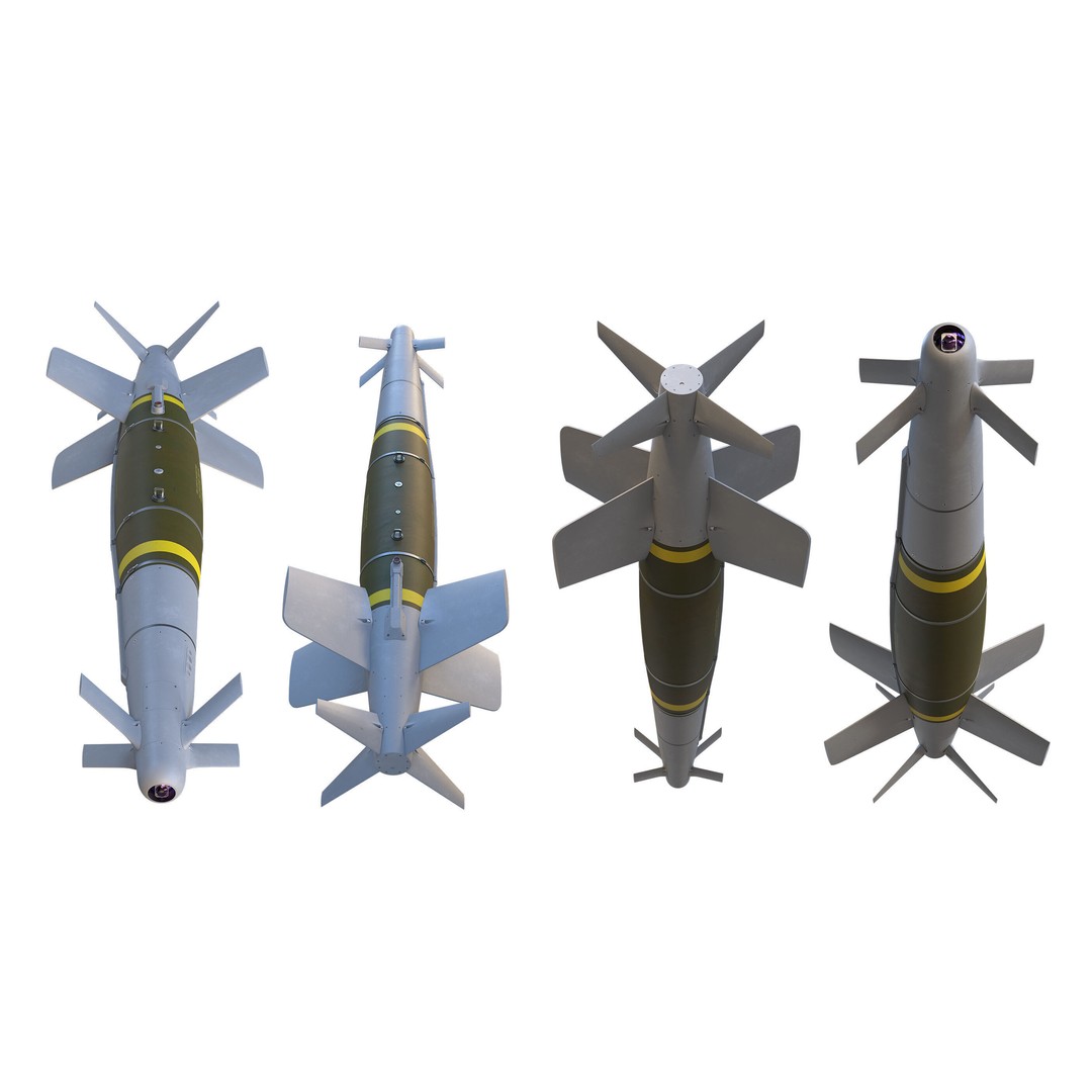 SPICE-2000 Guided Bomb 3D Model – Low Poly Military Asset, FBX - View 8