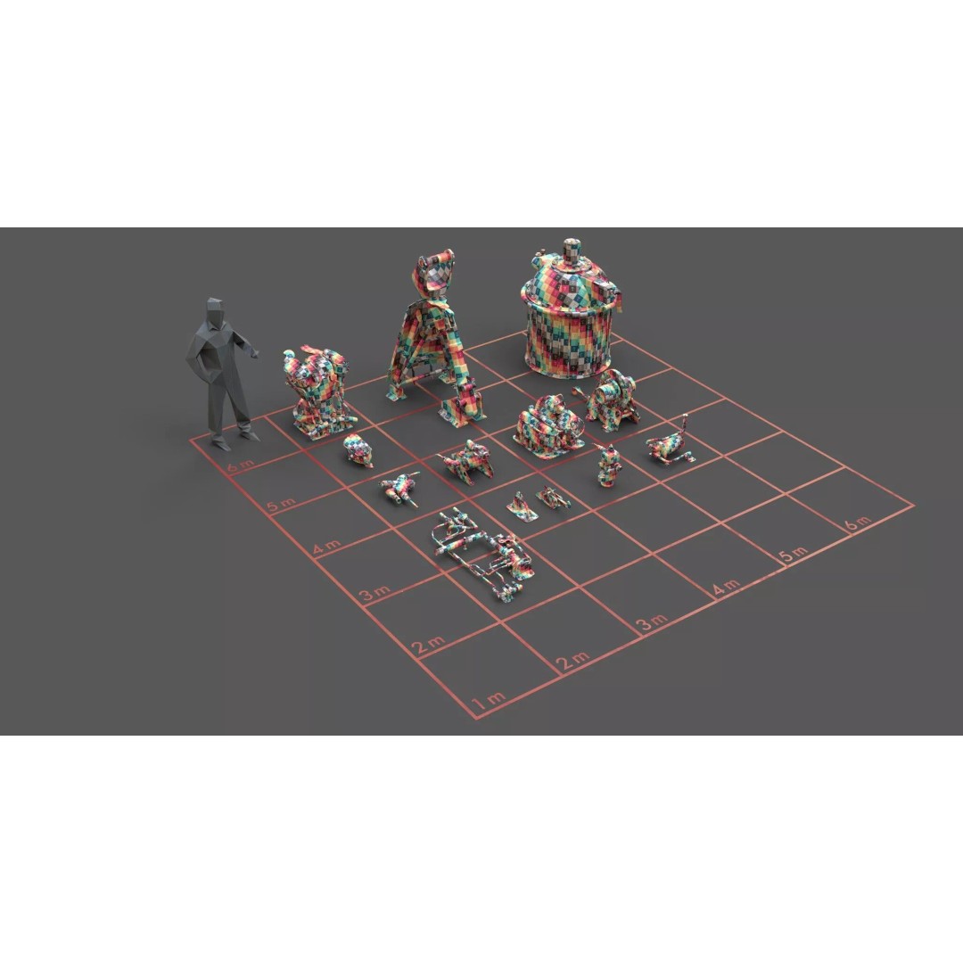 1940s Sci-Fi Technology 3D Model – Kitbash Collection, PBR Textures - View 17
