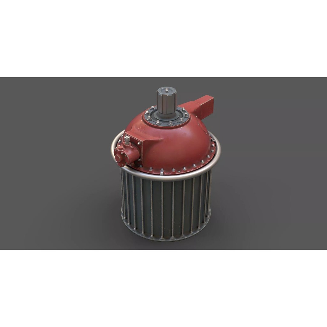 1940s Sci-Fi Technology 3D Model – Kitbash Collection, PBR Textures - View 20