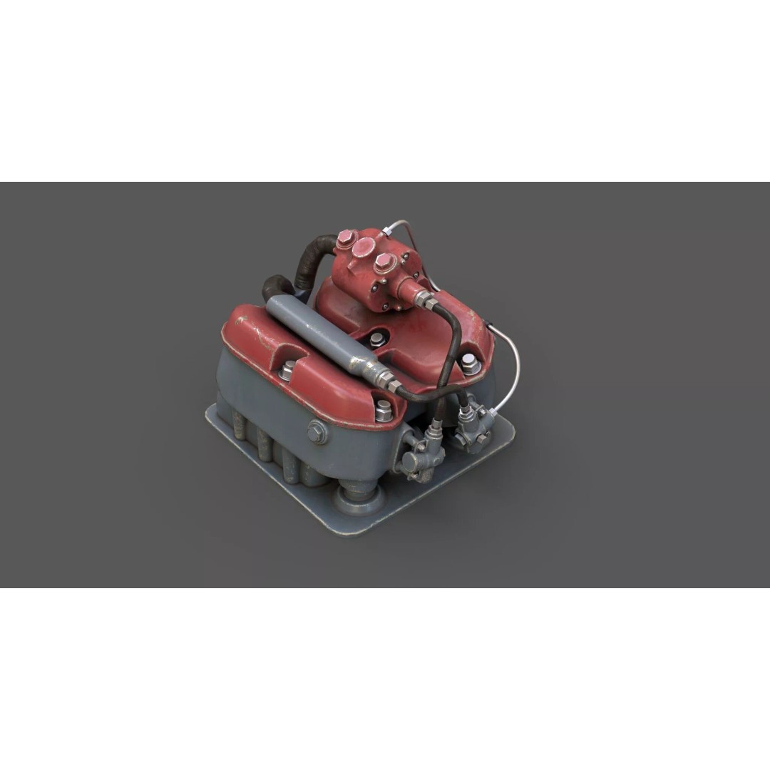 1940s Sci-Fi Technology 3D Model – Kitbash Collection, PBR Textures - View 23